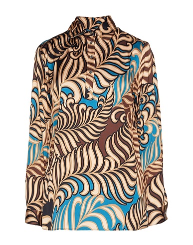 CAMICETTASNOB Hemden und Blusen mit Blumen Beige 97% Viskose, 3% Elastan