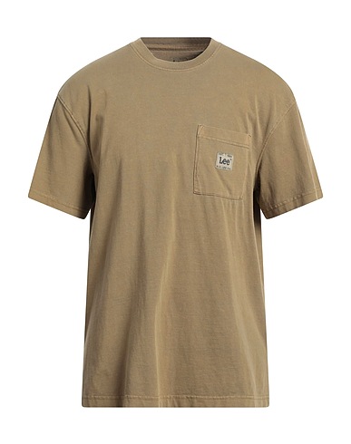 LEE T-shirt Khaki 100% Cotton