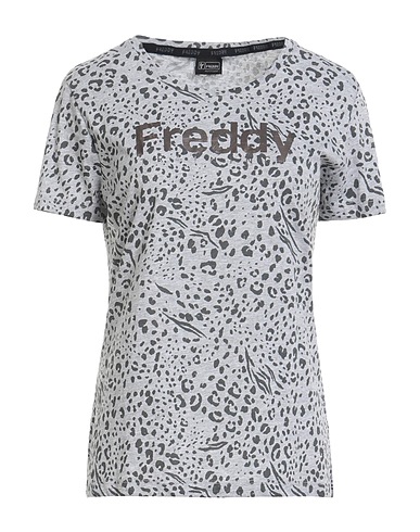 FREDDY T-shirt Light grey 90% Cotton, 10% Viscose