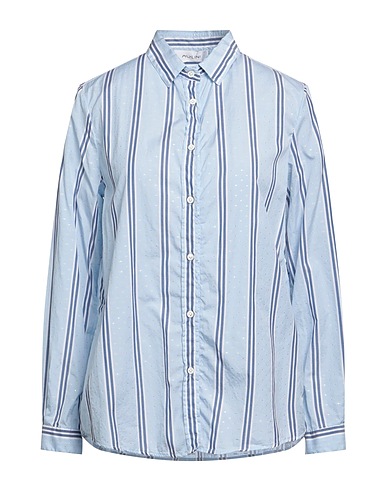 AGLINI Striped shirt Sky blue 90% Cotton, 5% Polyester, 5% Polyamide