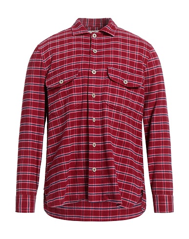GIANNETTO PORTOFINO Checked shirt Garnet 100% Cotton