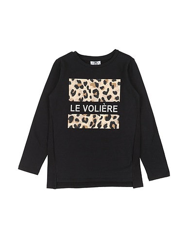 LE VOLIÈRE T-Shirt Schwarz 95% Baumwolle, 5% Elastan