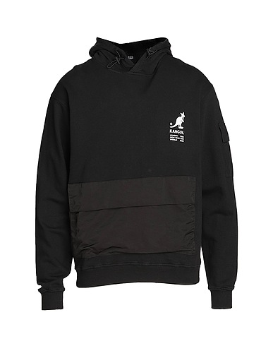 KANGOL Hooded sweatshirt Black 100% Cotton