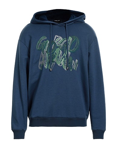 GIORGIO ARMANI Felpa Blu navy 93% Cotone, 7% Cachemire