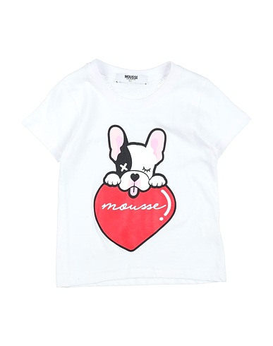 MOUSSE DANS LA BOUCHE T-shirt Bianco 100% Cotone