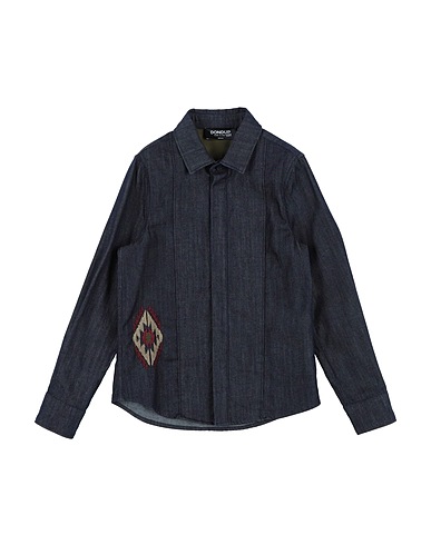 DONDUP Denim shirt Blue 98% Cotton, 2% Elastane