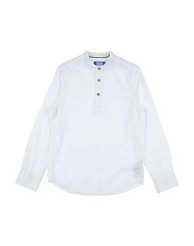 JACK & JONES Solid colour shirt White 47% Cotton, 27% Recycled cotton, 26% Wool