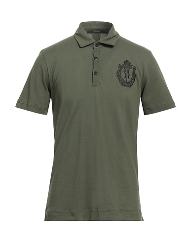 BILLIONAIRE Polo shirt Dark green 100% Cotton