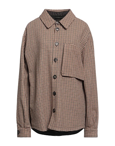 T_COAT Camicie  e bluse fantasia Beige 50% Acrilico, 25% Poliestere, 22% Lana, 3% Altre Fibre