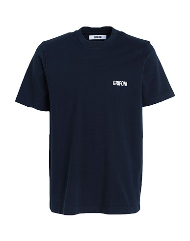 GRIFONI T-shirt Bleu nuit 100% Coton
