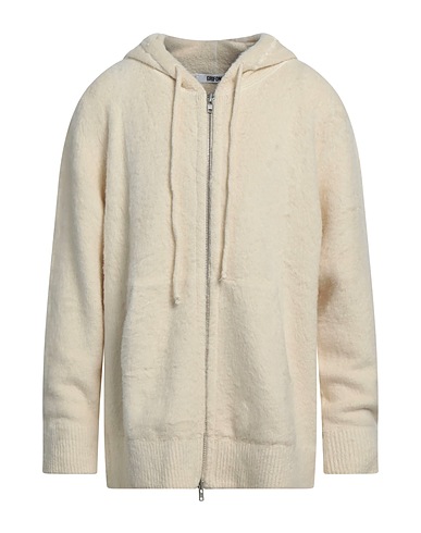 GRIFONI Hooded track jacket  Ivory 80% Cotton, 15% Polyamide, 5% Elastane