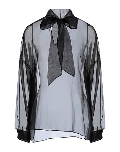 VALENTINO GARAVANI Silk top PINK PP COLLECTION	 Black 100% Silk