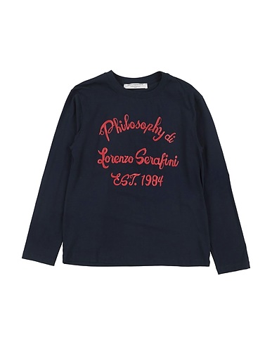 PHILOSOPHY di LORENZO SERAFINI T-Shirt Nachtblau 94% Baumwolle, 6% Elastan