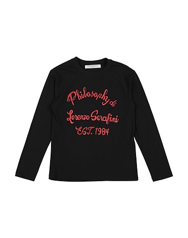 PHILOSOPHY di LORENZO SERAFINI T-Shirt Schwarz 94% Baumwolle, 6% Elastan