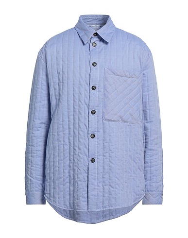 T_COAT Camicia fantasia Azzurro 100% Cotone