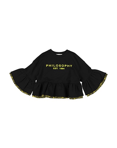 PHILOSOPHY di LORENZO SERAFINI Felpa Nero 94% Cotone, 6% Elastan