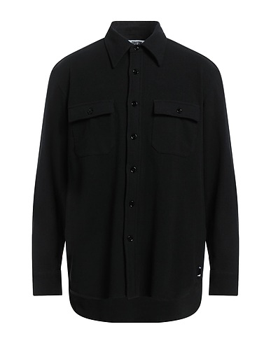 GRIFONI Shirts Black 53% Polyester, 43% Cotton, 4% Elastane