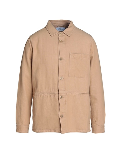 DEDICATED. Solid colour shirt Sand 70% Cotton, 30% Hemp