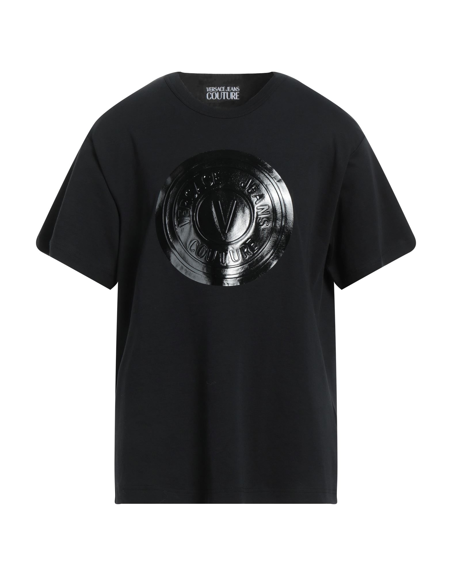 Tシャツ・カットソー VERSACE JEANS SS25 (78GAH618 J0001899) Versace Jeans Couture T-shirt with Baroque logo print
