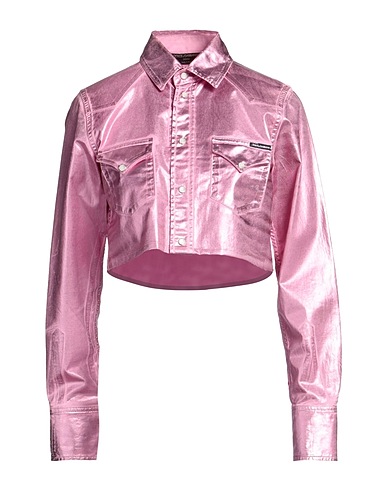 DOLCE&GABBANA Solid colour shirts & blouses Pink 96% Cotton, 4% Elastane