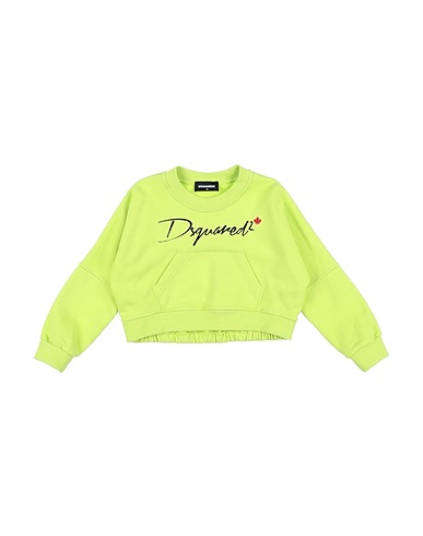 DSQUARED2 Sweatshirt Lime green 100% Cotton, Elastane