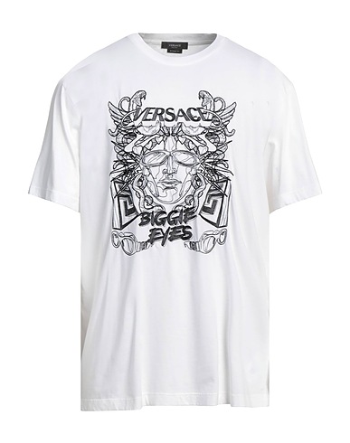 VERSACE T-shirt White 100% Cotton, Viscose