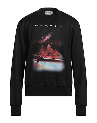 LANVIN Sweatshirt Schwarz 37% Wolle, 37% Polyester, 26% Polyamid, Elastan