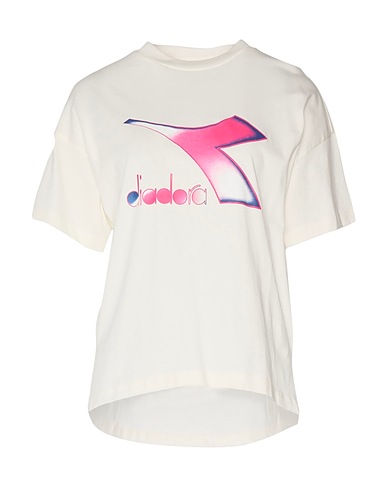 DIADORA T-shirt Cream 100% Cotton