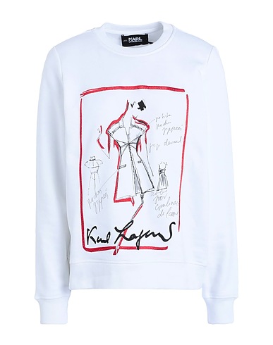 KARL LAGERFELD Sudadera KARL SERIES SWEATSHIRT Blanco 90% Algodón orgánico, 10% Poliéster reciclado