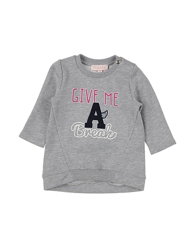 PLEASE Sweatshirt Light grey 100% Cotton