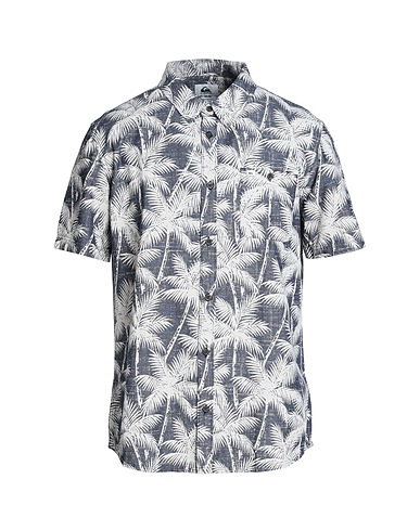 QUIKSILVER Patterned shirt QS Camicia Fleeting Moment SS
 Navy blue 100% Cotton