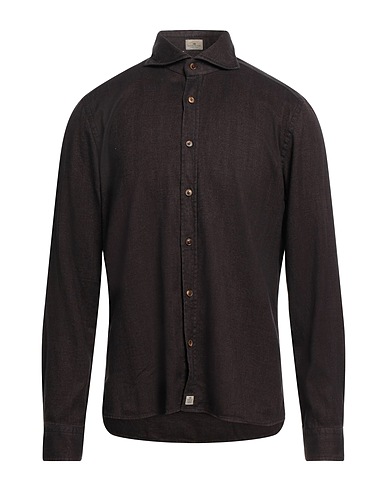 SONRISA Patterned shirt Dark brown 60% Cotton, 40% Lyocell