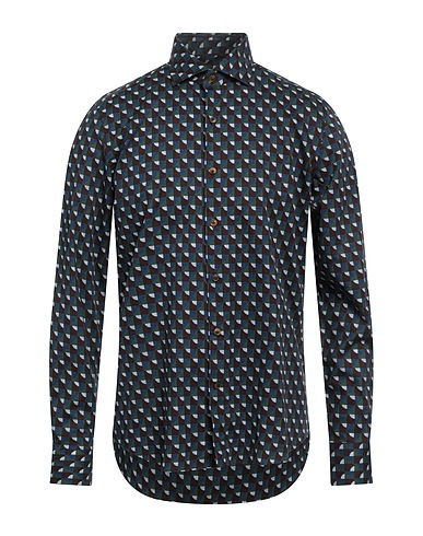 SONRISA Patterned shirt Slate blue 100% Cotton