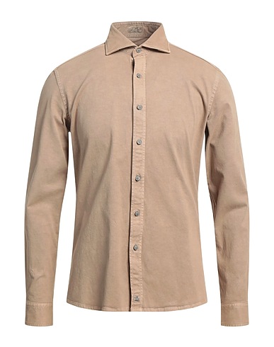 SONRISA Solid colour shirt Taupe 97% Cotton, 3% Elastane