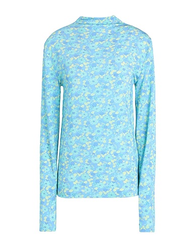 RÓHE T-shirt Sky blue 71% Viscose, 21% Polyester, 8% Elastane