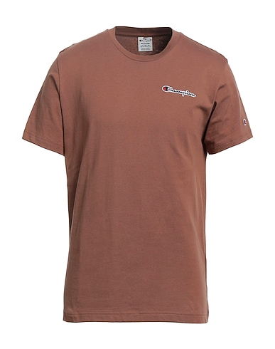 CHAMPION Basic T-Shirt Brown 100% Cotton