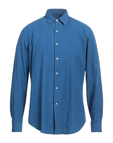 SY DEVORE Solid colour shirt Blue 100% Cotton