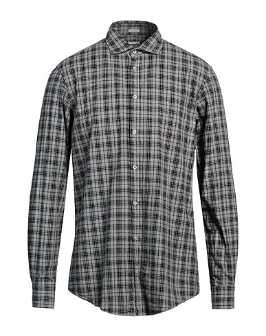 MASSIMO ALBA Checked shirt Grey 100% Cotton
