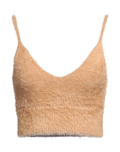 PINKO Crop top Beige 75% Polyamide, 25% Polyester