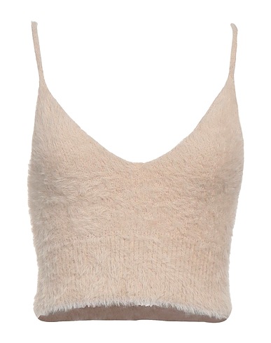 PINKO Crop top Cream 75% Polyamide, 25% Polyester