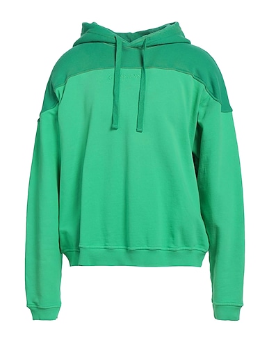 GUESS Hooded track jacket  Light green 100% Cotton