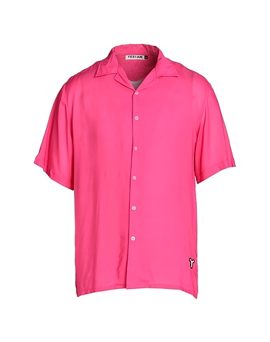 YES I AM by CRISTIANO RINALDI Solid colour shirt Fuchsia 100% Viscose