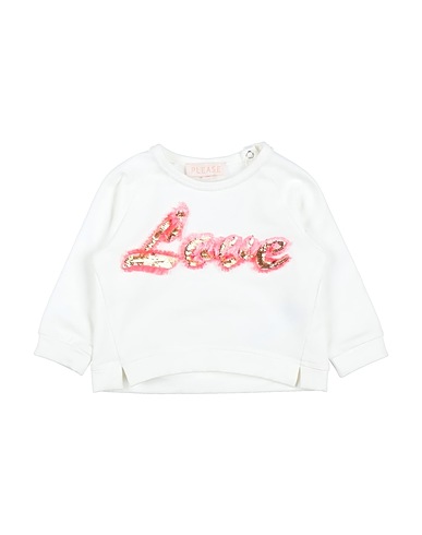 PLEASE Felpa Bianco 95% Cotone, 5% Elastan