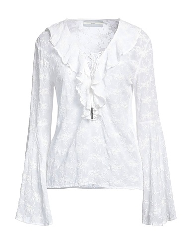 GUESS Top White 100% Viscose, Polyester