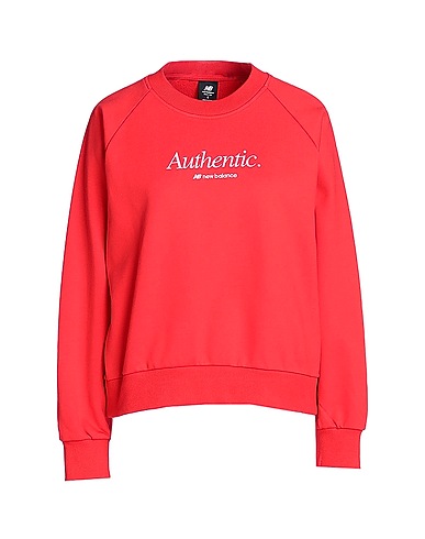 NEW BALANCE Sweatshirt Athletics Icono-Graphic Crew Sweatshirt
 Red 100% Cotton