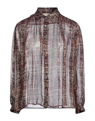 MAISON HOTEL Patterned shirts & blouses Brown 80% Viscose, 20% Polyamide