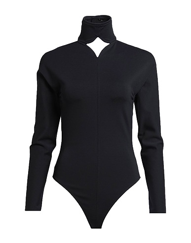 COURRÈGES TOPS & TEES Black 65% Viscose, 30% Polyamide, 5% Elastane