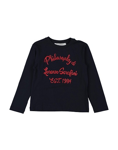 PHILOSOPHY di LORENZO SERAFINI T-shirt Blu notte 94% Cotone, 6% Elastan