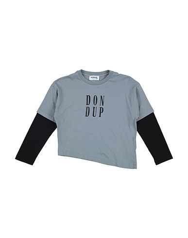 DONDUP T-shirt Light grey 100% Cotton, Elastane