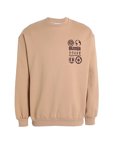 BUTTER GOODS Sweatshirt Natural Wonders Crewneck
 Sand 70% Cotton, 30% Polyester